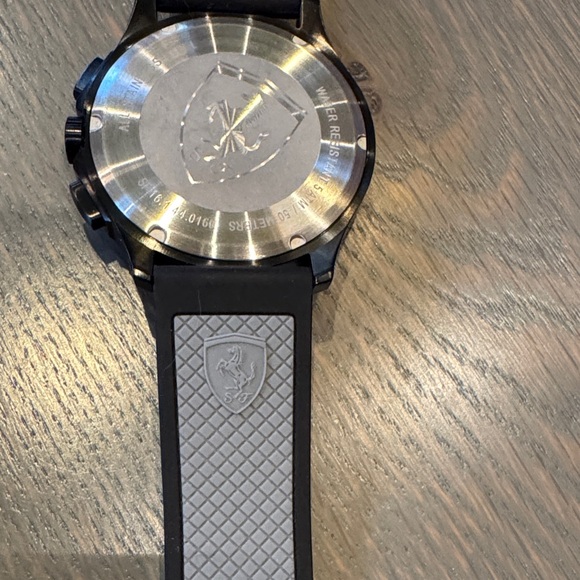 Ferrari Black Sport Watch with Yellow Shield Accent - Picture 7 of 9